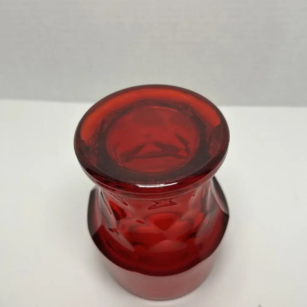 Vtg Viking Ruby Red Georgian Honeycomb Drinking Glass 5